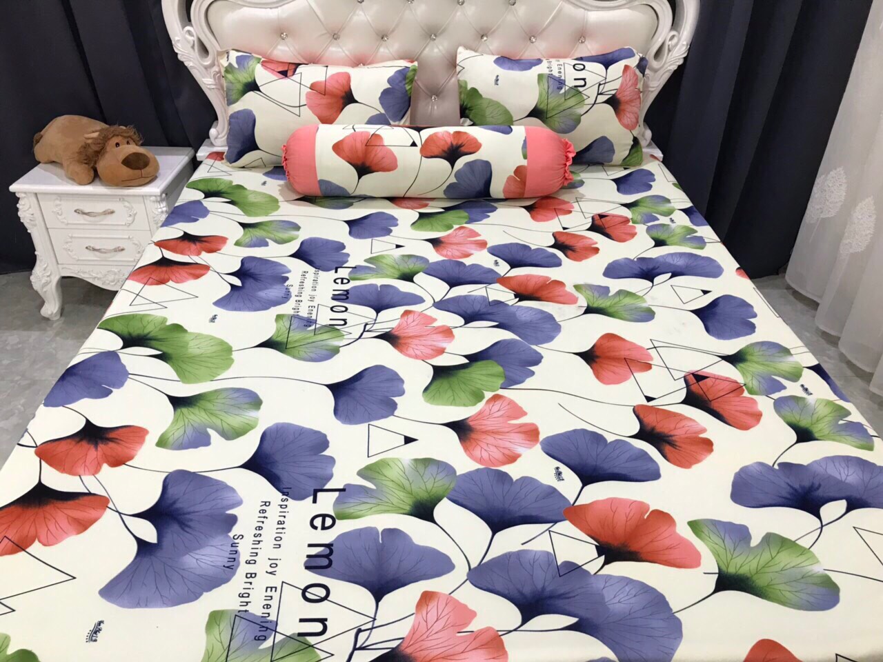 DRAP THUN HÀN QUỐC MẪU LÁ SỐ 7